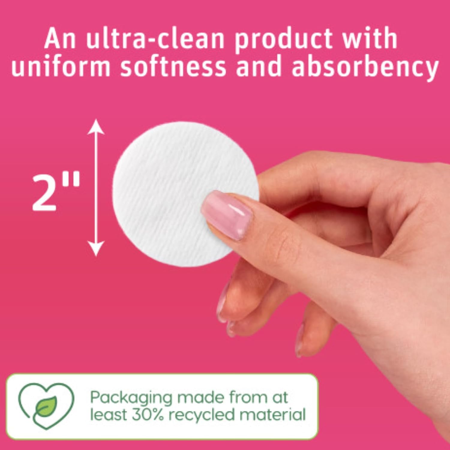 Simply Soft Premium Organic Cotton Rounds, 100 Count (Pack of 3), 100% Cotton Pads, Certified Organic, Hypoallergenic, Soft & Absorbent for Beauty, Cosmetics, Skin Care, Lint Free