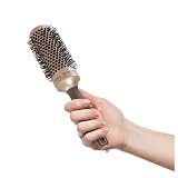PONIK’S PROFESSIONAL Okrągła szczotka 43 mm – Jonowa szczotka ceramiczna zapewniająca objętość i połysk – Duża szczotka do włosów do stylizacji Blowout Brush – Szczotka do stylizacji włosów z końcówką