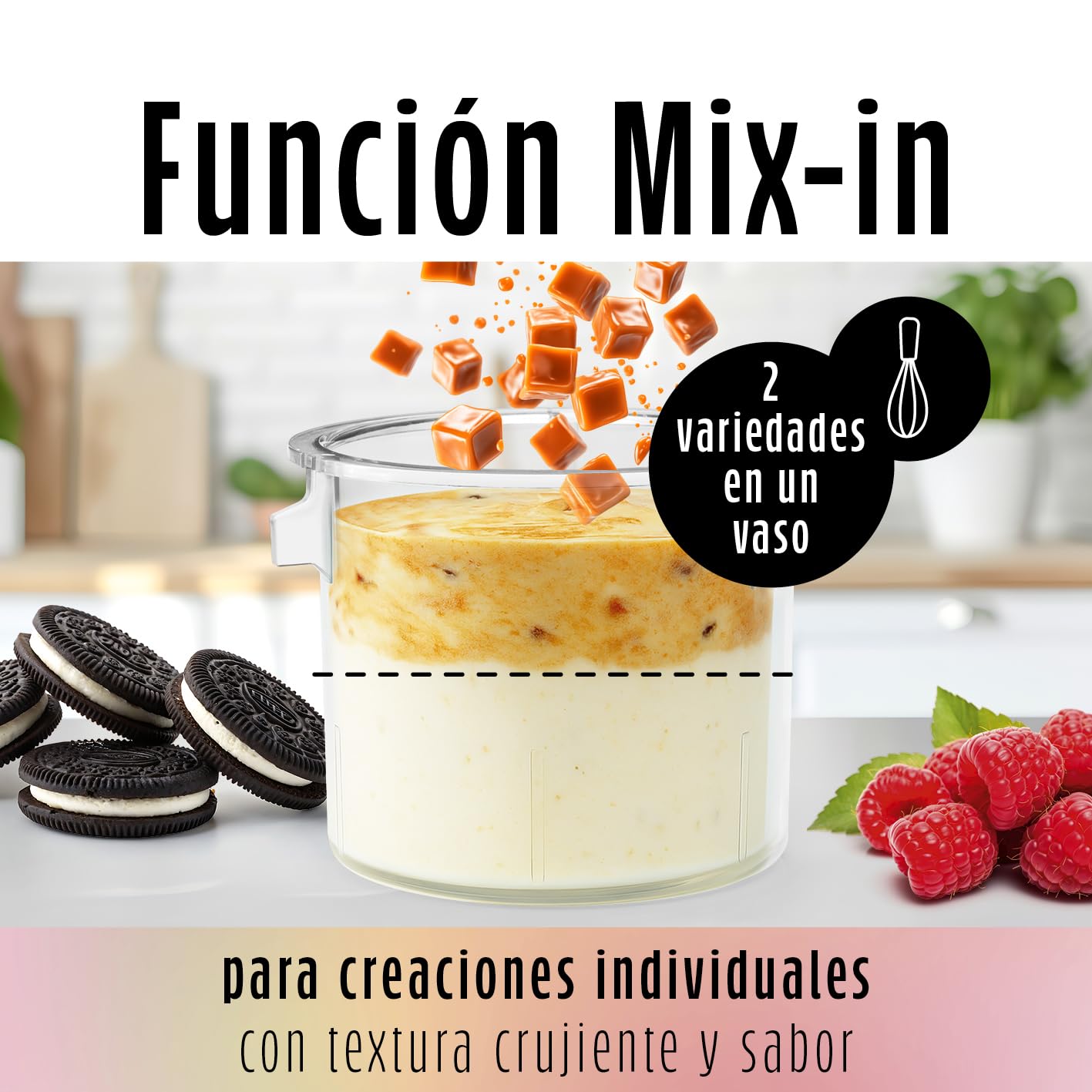 GOURMETmaxx SmoothUp Touch Heladera 700 W | Heladera 9 programas + función de mezcla | Máquina para hacer helados – granizados y helados | Máquina para hacer helados | Pantalla LED 2 vasos incluidos