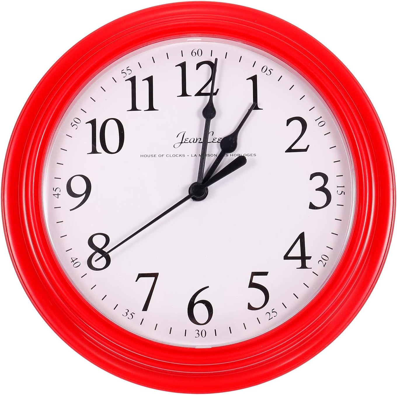 PATIKIL 9 Inch Wall Clock, Quartz Battery Operated Silent Non-Ticking Round Wall Clocks for Office Bedroom Decorative, White