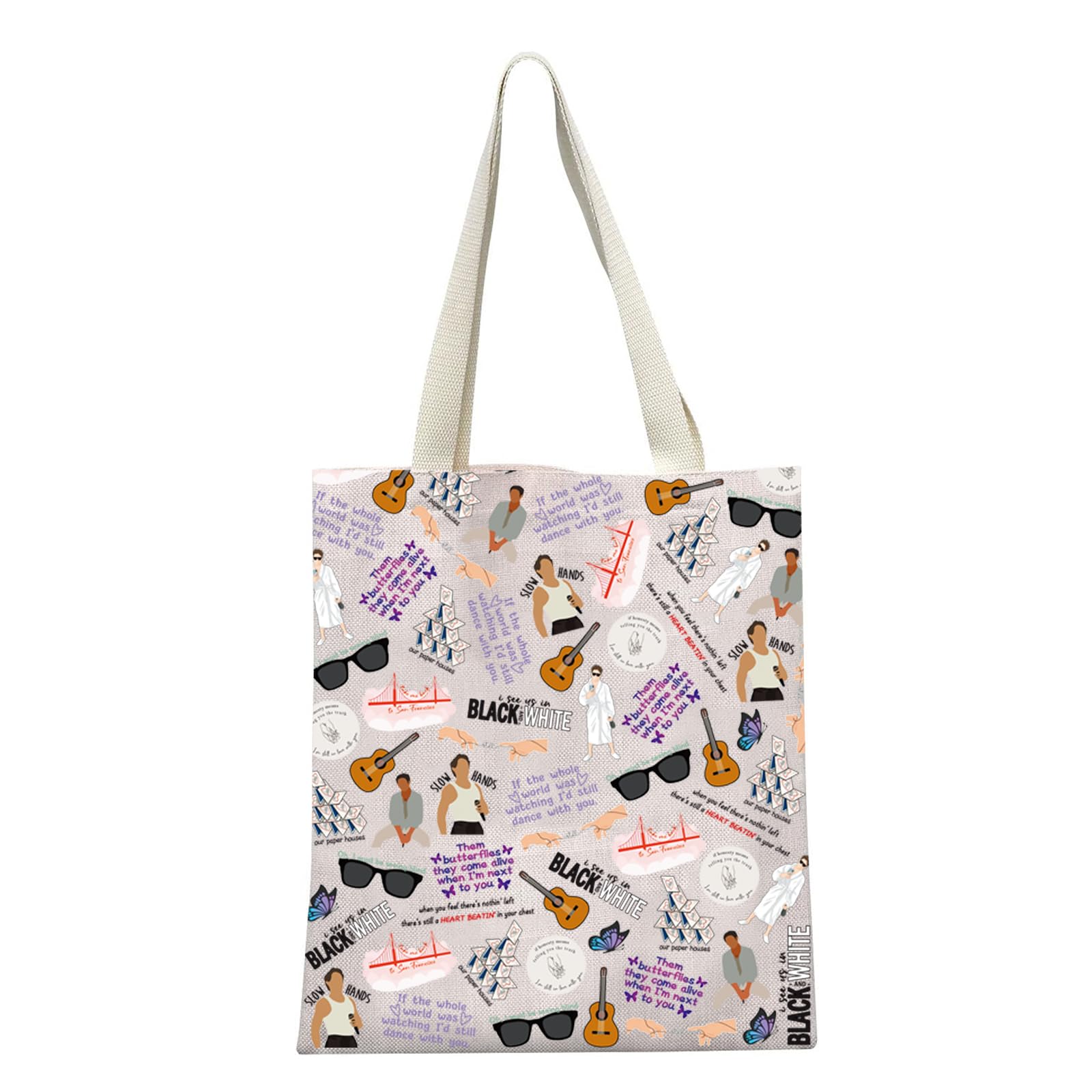 XYANFA Singer Inspired Tote Bag Singer Fans Gift Singer Merch Boy Group Member Gift The Show Niall Gift Music Lover Tote Bag