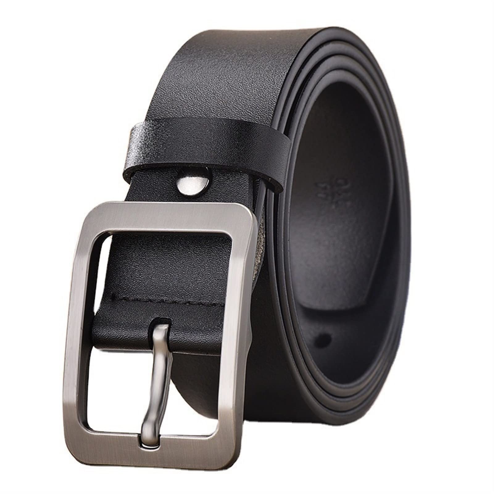 Cinturón ajustable de cuero genuino, Cinturón de cuero for hombre, pantalones vaqueros ajustados de cuero, pantalones de un solo lado, trajes con cinturón for hombre, excelentes trajes con cinturón in