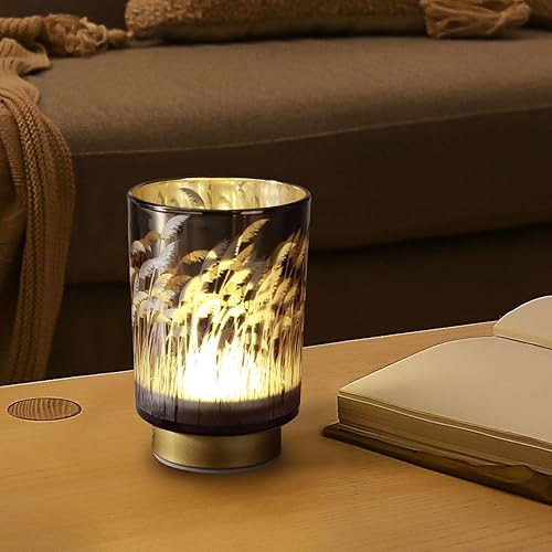 Miniatura 17 de Eywamage Pequeña lámpara de mesa con pilas con control remoto, lámpara de cristal inalámbrica de ciervo del bosque para dormitorio, sala de estar,