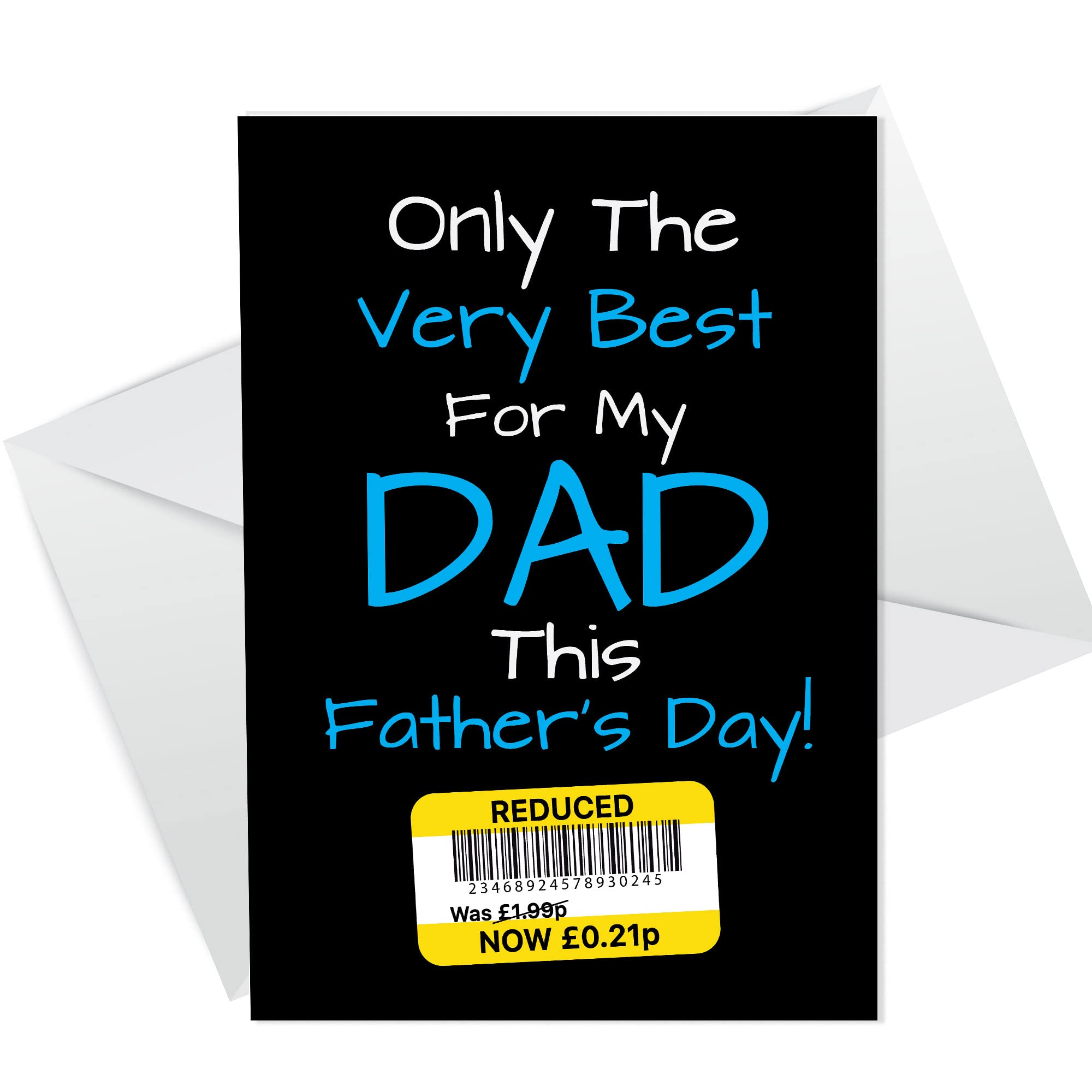 RED OCEAN Reduced Cheap Funny Fathers Day Card From Daughter Son Child Joke Humour Card For Dad Funny Cards For Him
