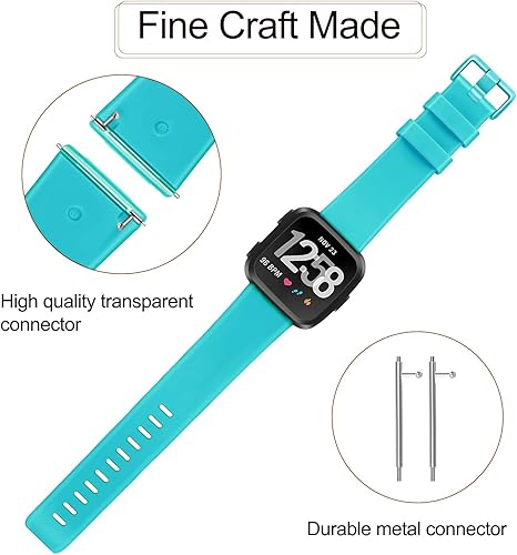 Miniatura 8 de AK - Pulseras deportivas compatibles con Fitbit VersaVersa 2Versa SE, repuestos suaves y multicolores para smartwatch Fitbit Versa Lite, para hombre