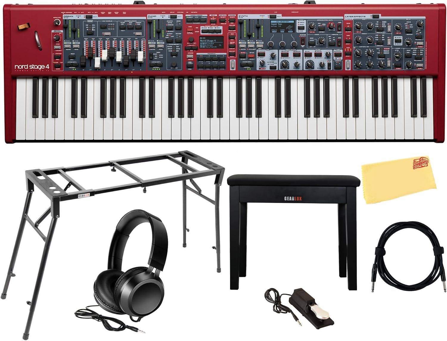 Amazon.com: Nord Stage 4 HA73 Digital Piano Bundle with Adjustable