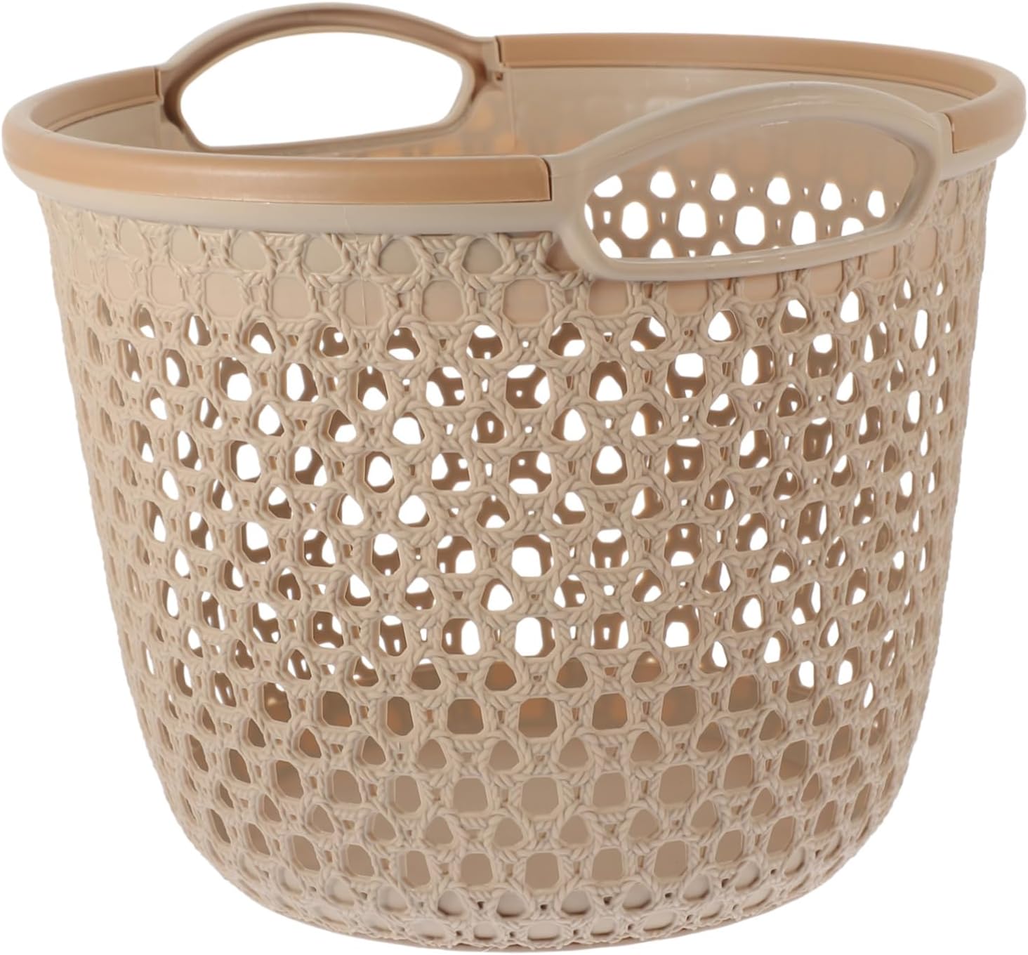 Portable Laundry Basket with Handle Medium Hollow Design in Light Large Capacity Clothes Hamper for Bathroom Bedroom and Storage