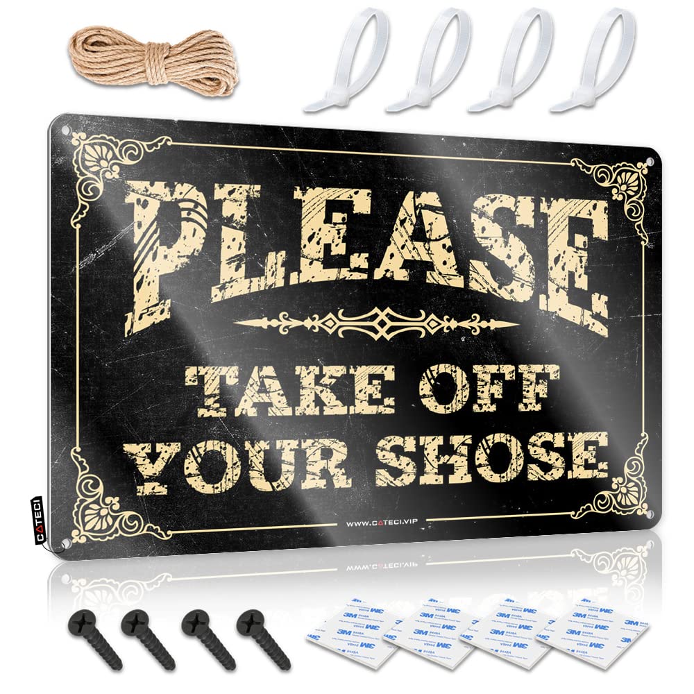 STWNVOITV Outdoor Bar Decor Please Take Off Your Shoescarpet Sign Outdoor Bar Decor Door Signs For Bedroom(30X40CM)