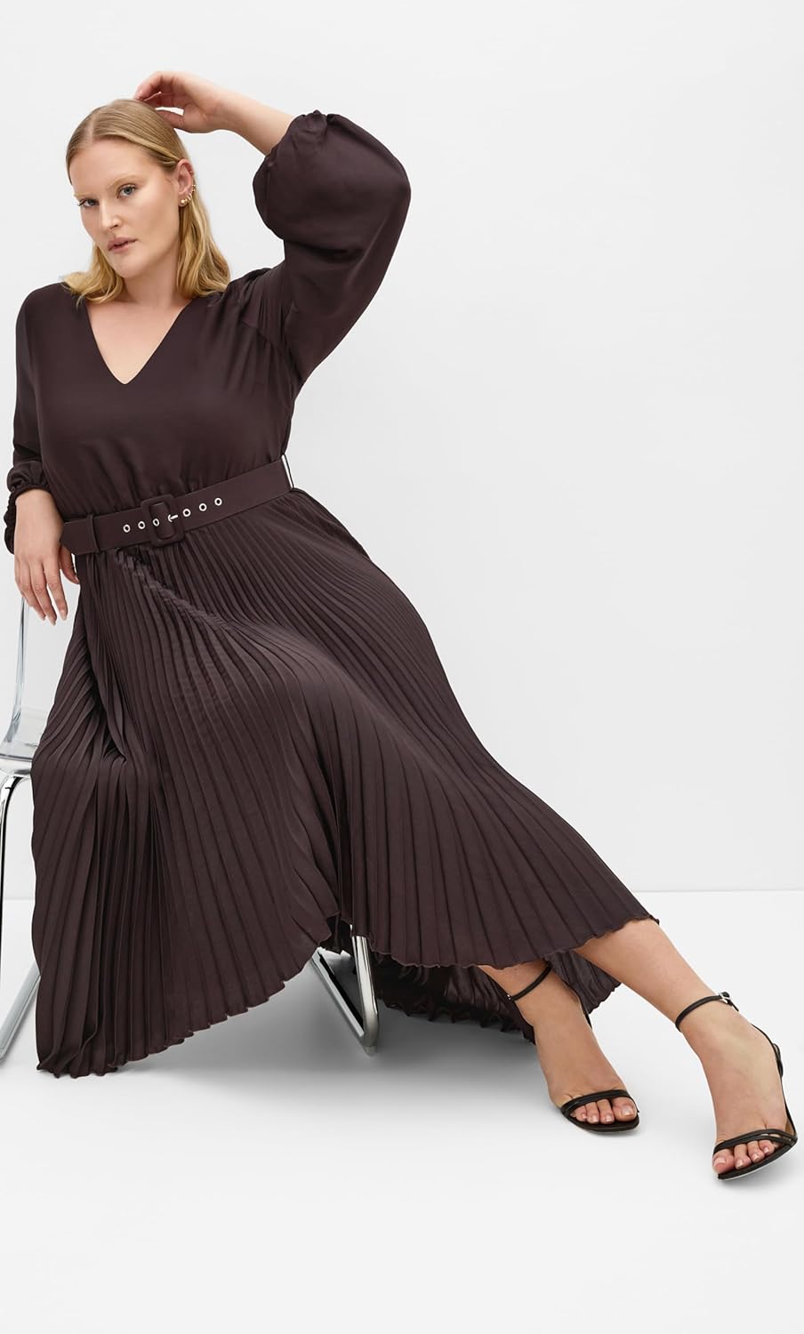 City Chic Women's Plus Size Dress - Amara Pleat Midi - Image 2