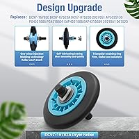 Vista 2 de Kit de reparación de secadora Samsung mejorado para DC97-16782A Kit de reemplazo de rodillo de secadora Samsung, DC93-00634A polea loca de secadora