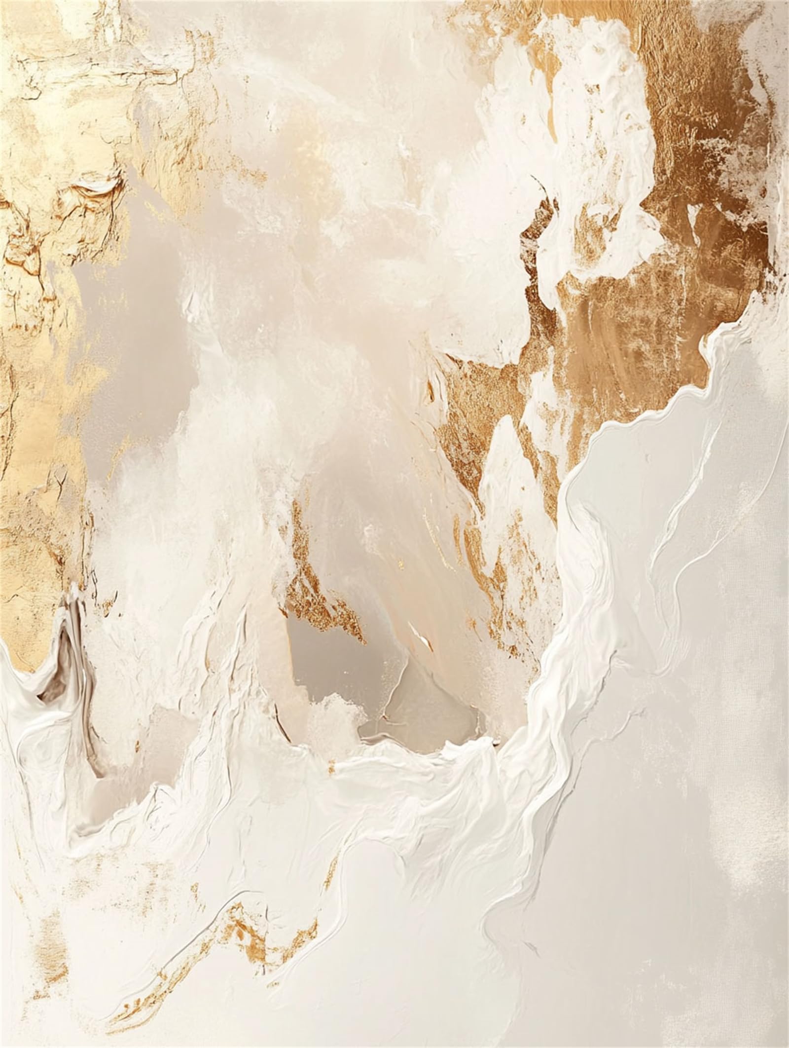 Abstrakt Malen Nach Zahlen Erwachsene, Malen Nach Zahlen Weiß, DIY Handgemalt Ölgemälde Leinwand Set für Anfänger Kinder Inklusive Pinsel und Acrylfarben, 5 6 7 8 9 Jahre Mädchen 80x120cm, Ohne Rahmen