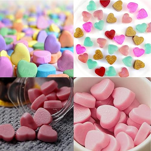 Miniatura 5 de Molde de silicona en forma de corazón para derretir cera, 2 unidades de 55 cavidades de corazón de San Valentín, molde de silicona para chocolate,