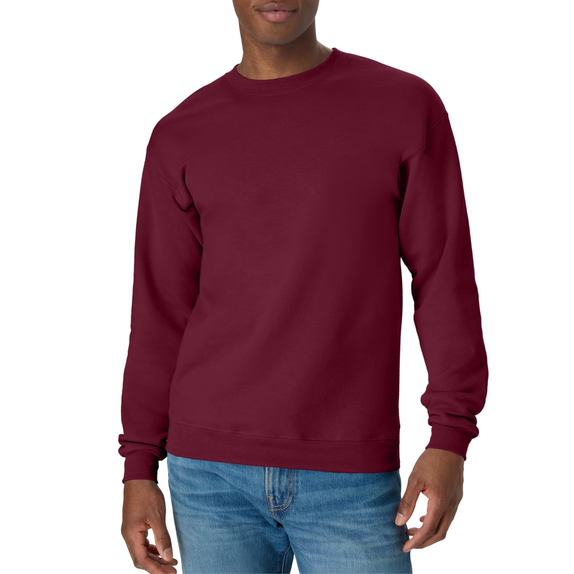Hanes Men's P1607 Sweatshirt, Maroon, S UK