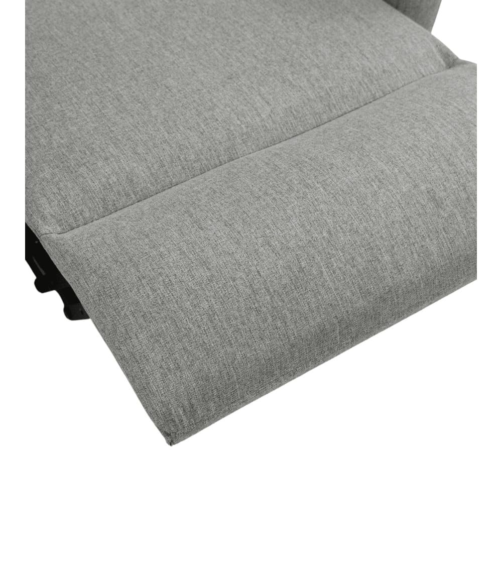 SWEET SOFA® Sillón Reclinable eléctrico Luna con Sistema Power Lift, 101x85x65 cm, Sofá Individual, Sillón Relax para Adultos, Elevador de Asistencia, Ajuste de Inclinación Automático, Color Gris