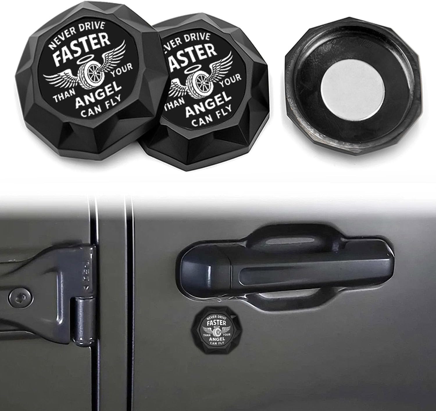 Superkred Magnetic Keyhole Covers for Jeep Wrangler Jeep Gladiator: 2025 Upgraded SUV Door Security Keyhole Cover Accessories(Magnetic & Yellow)