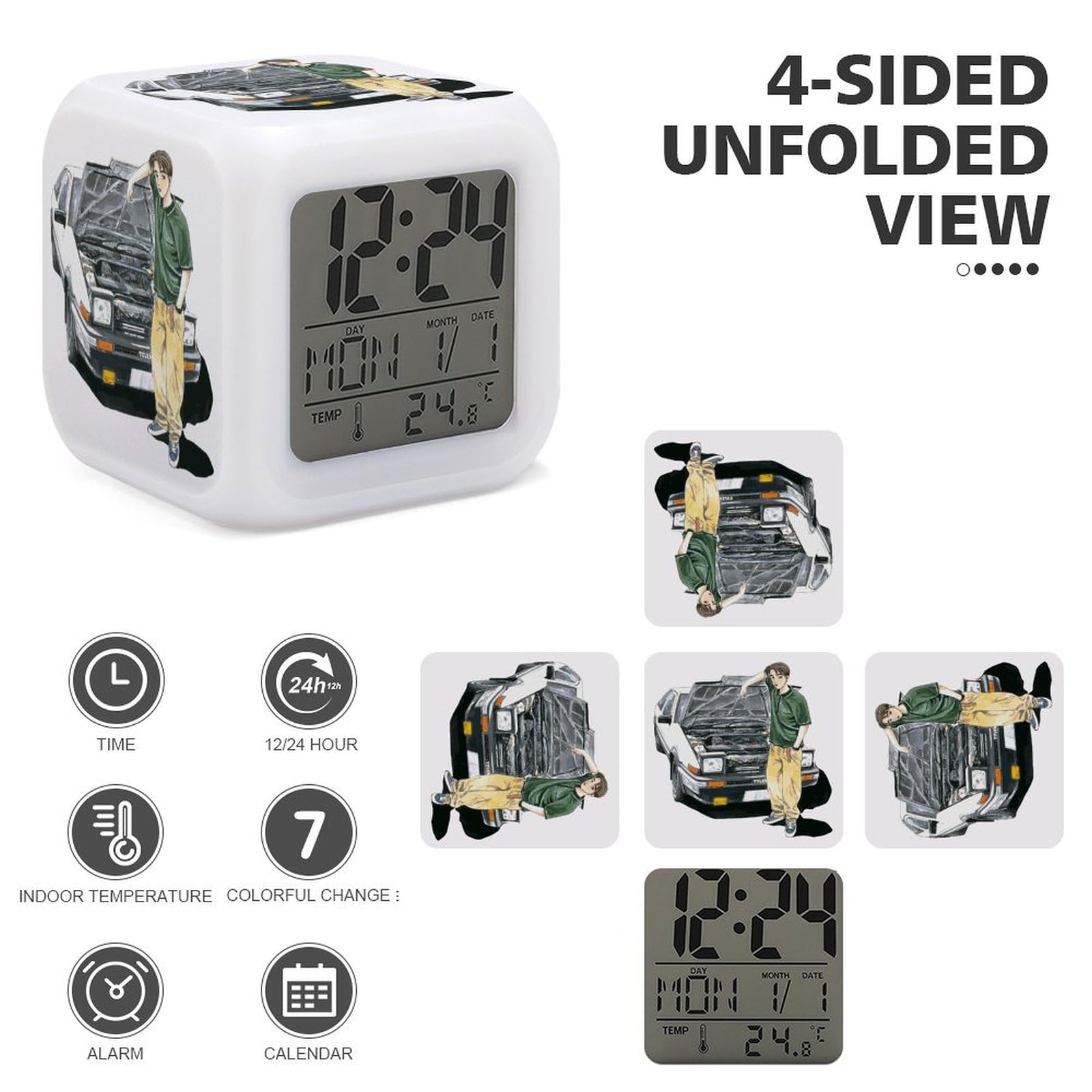 プロフ必読　激レア　頭文字D 86 目覚まし時計　アラームクロック 頭文字Dアラームクロック 人気，お得 頭文字D イニシャルD 86 アラーム