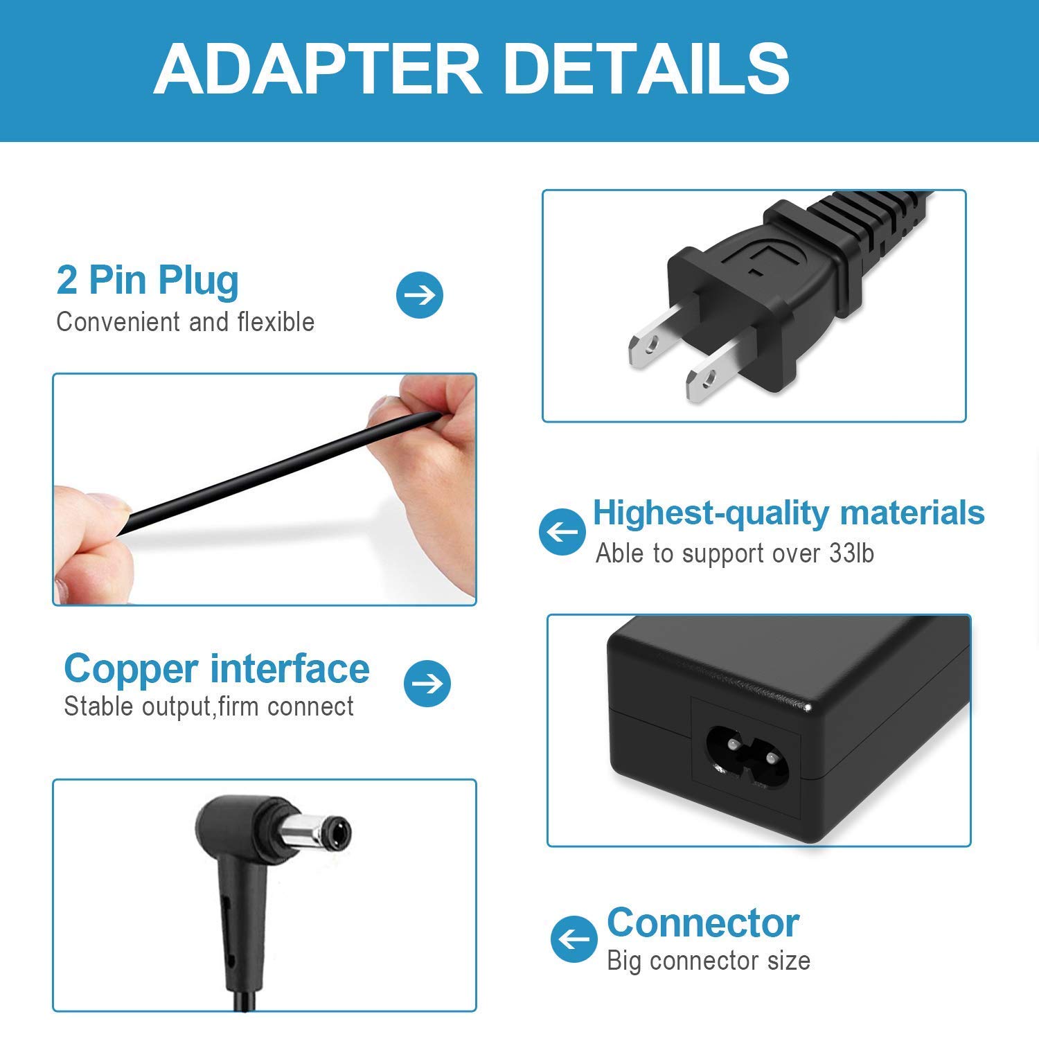 Power4Laptops Adattatore Alimentatore Per Portatile Caricabatterie Compatibile Con Toshiba Satellite A300-27W