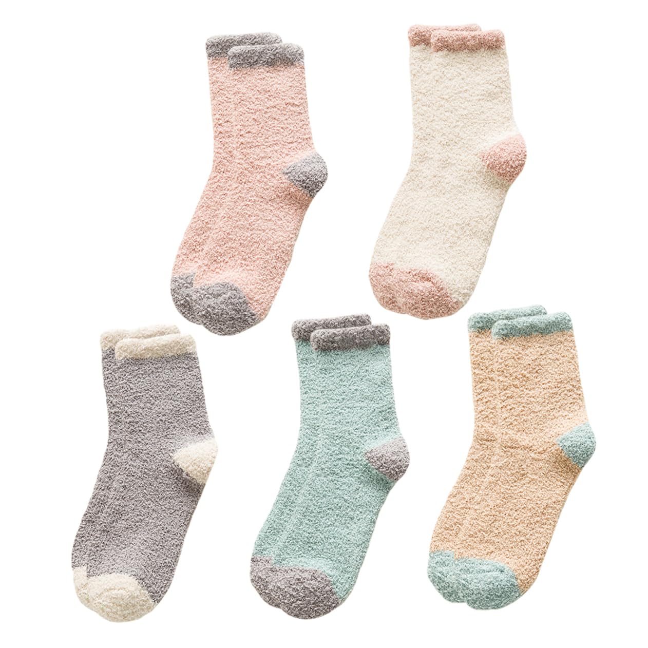PACKOVE over The Calf Tube Socks Women Winter Warm Fleece Leisure Socks for Home
