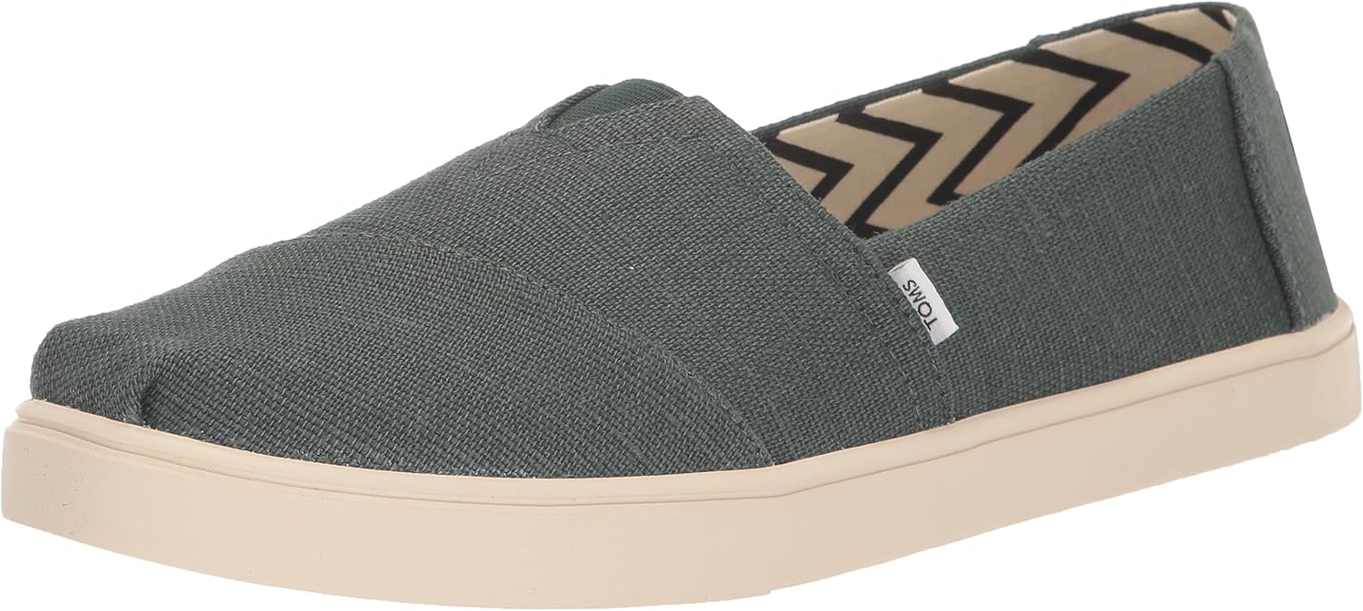TOMS Women's Alpargata Cupsole Sneaker, Stormy Green Heritage Canvas, 9