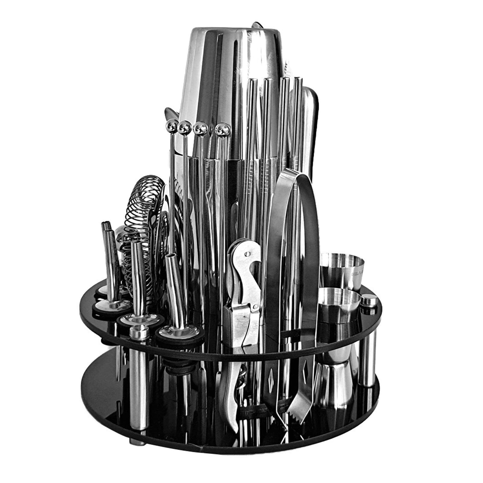 Coctelera 30Pcs Bar Cóctel Set Boston Shaker Kit para Hacer Bebidas Mezclador de Acero Inoxidable Hacer Regalo 750 600Ml Cóctel Coctelera Cuchara de cóctel