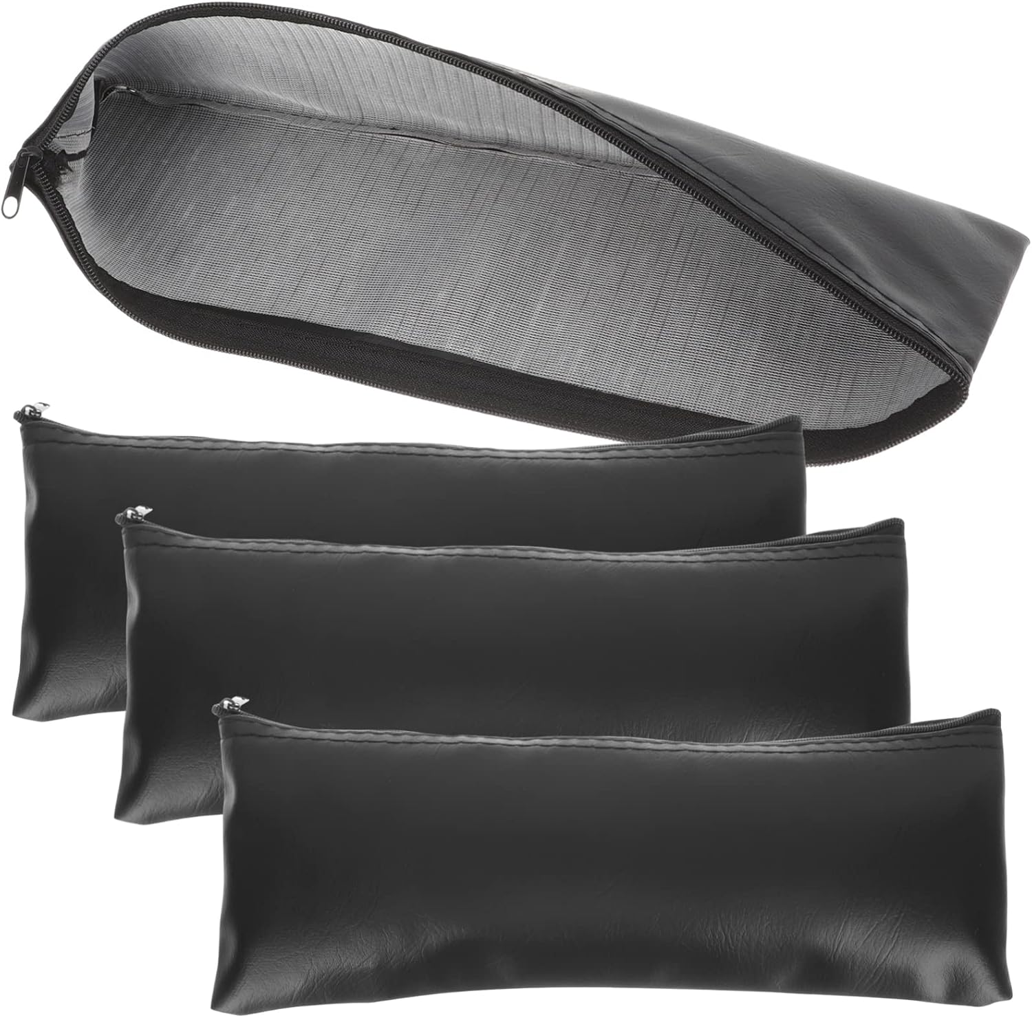 ERINGOGO 4pcs Microphone Case Mic Storage Bag Leather