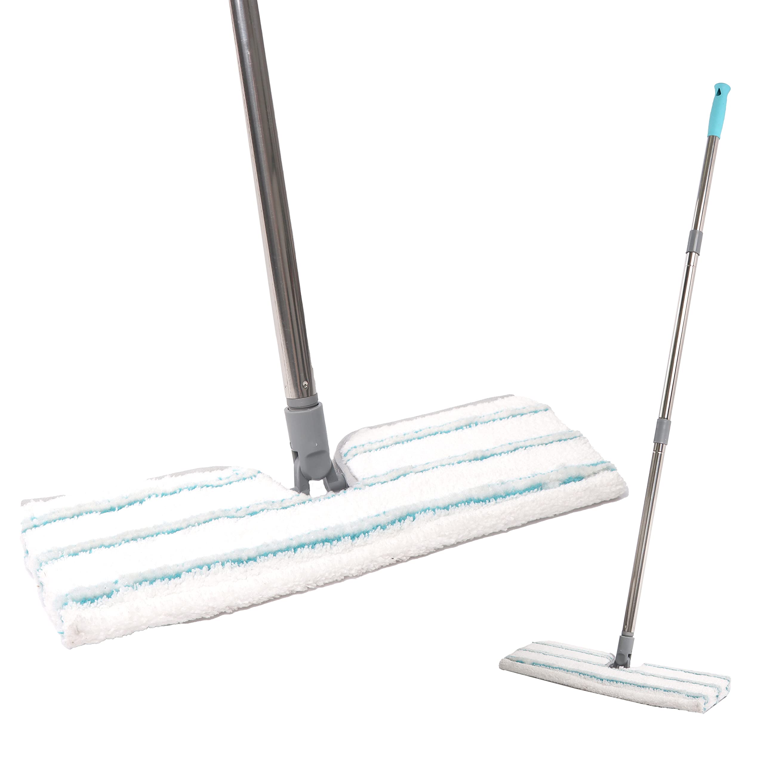 DIVCHIFlat Mop, Microfibre Floor Mop with Reusable Double-Sided Pads, Wet Dry Mop for Laminate Hardwood Tile Floor Cleaning