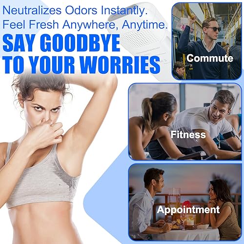 Miniatura 2 de Eliminador de olores de axilas  Controlador de olores corporales de plasma recargable, adecuado para hiperhidrosis, frescura duradera, diseño