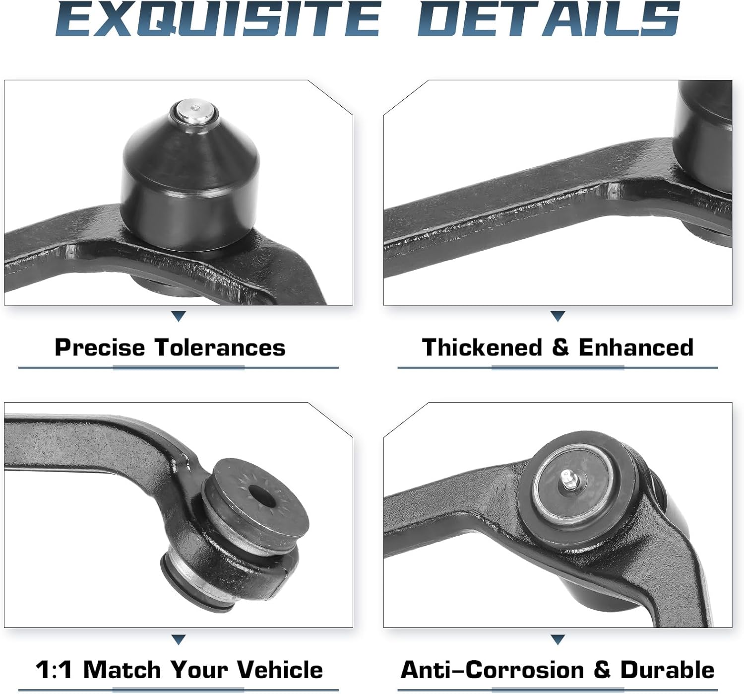 Front Upper Control Arm Lower Ball Joints for Ford Explorer 1995-2001 Ranger 98-11 for Mazda B2500 B3000 B4000 99-02 for Mercury Mountaineer 97-01 Suspension Kit K8708 K8710 Only 2-Piece Design 4PCS