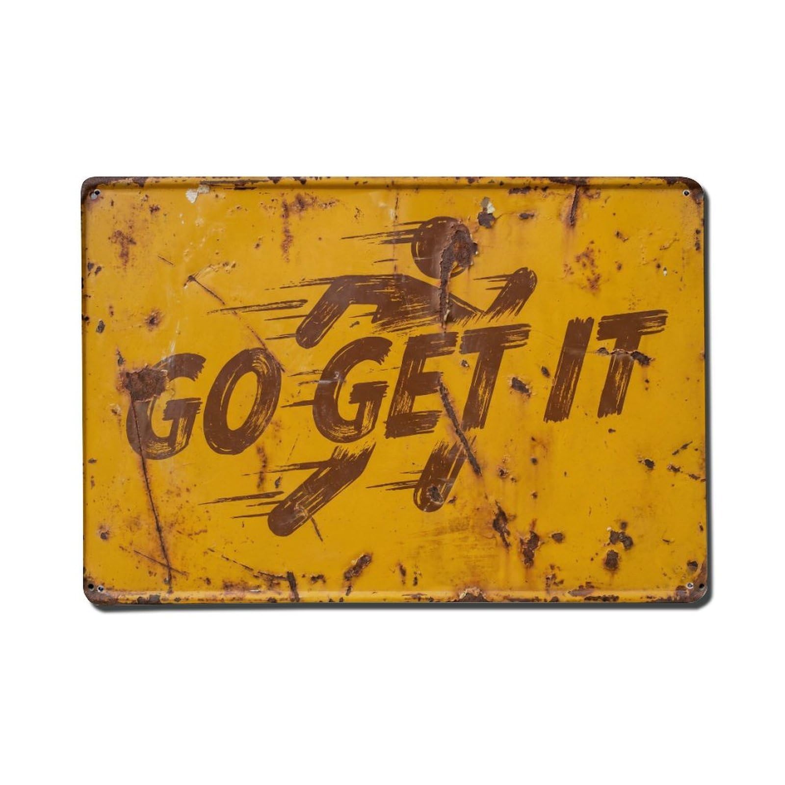 Cmhok Vintage Style Go Get It Motivation Retro Motivational Slogans Metal Tin Sign Wall Decor For Cafe, Club, Garden Metal Poster 8X12inch