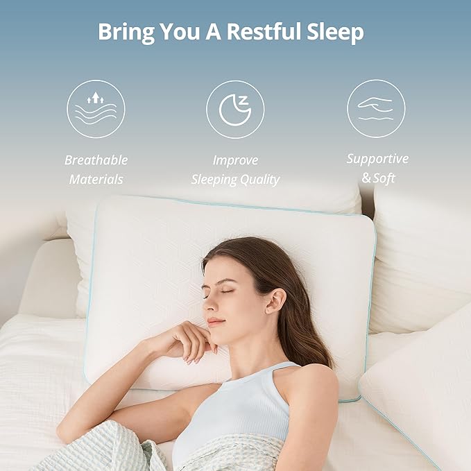 Almohada Memory Foam Tamaño Standard con Funda Lavable miniatura 5