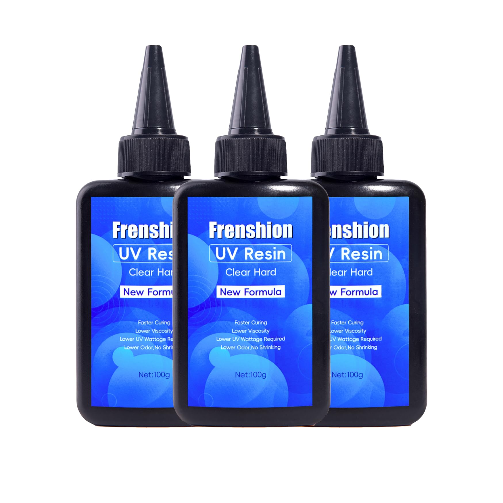 FRENSHION 300G UV Resin,Upgrade Formula Crystal Clear UV Resin Solar Cure Sunlight Activated Hard UV Resin for Jewelry Earrings Necklace Bracelet Making, Casting& Coating and DIY Craft