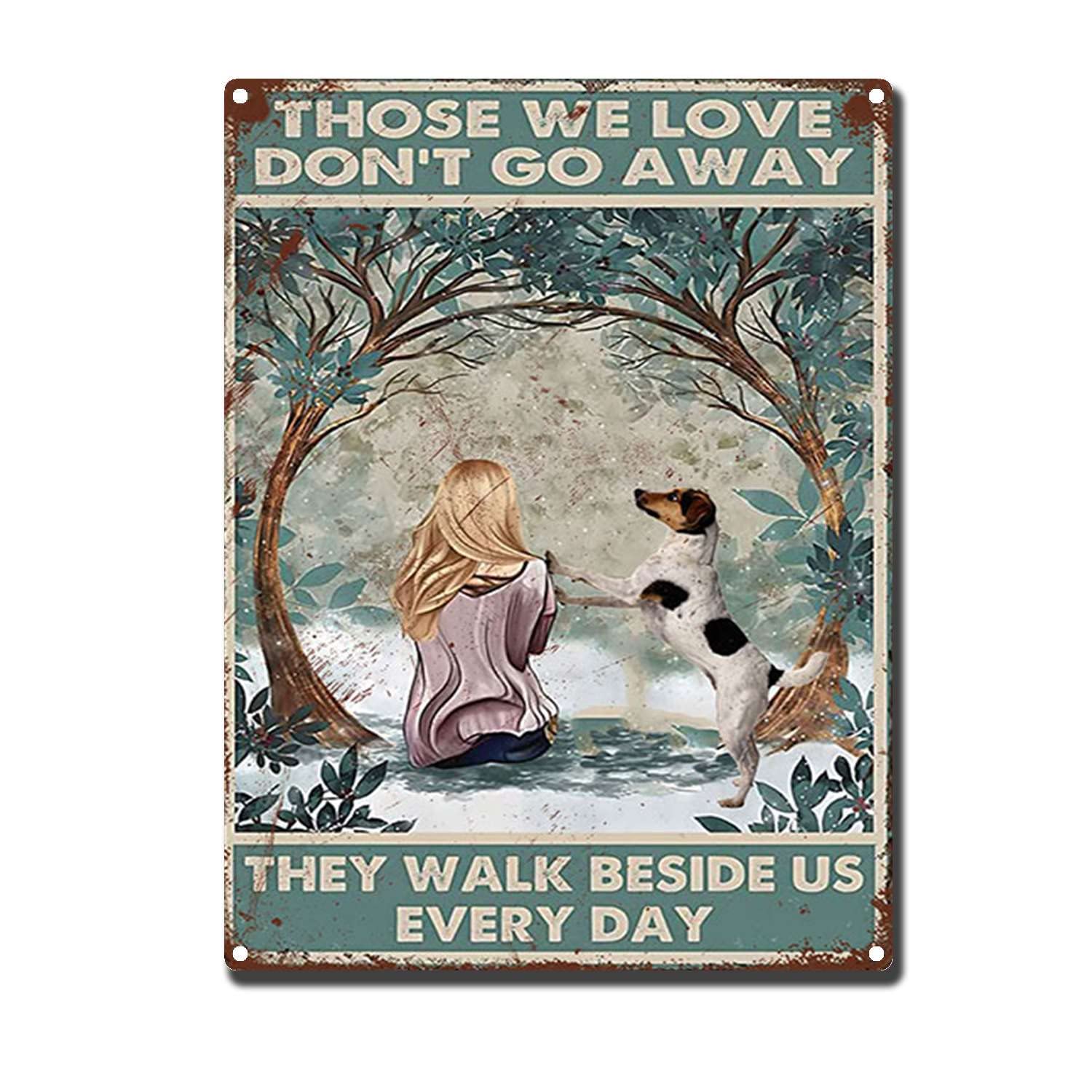 HYCLAM Vintagemetal SignThe Girl Those We Love Don't Go Away Nostalgic Vintage The Garage Indoor Metal Wall Decor The Mural 12x16inch-Tin Sign