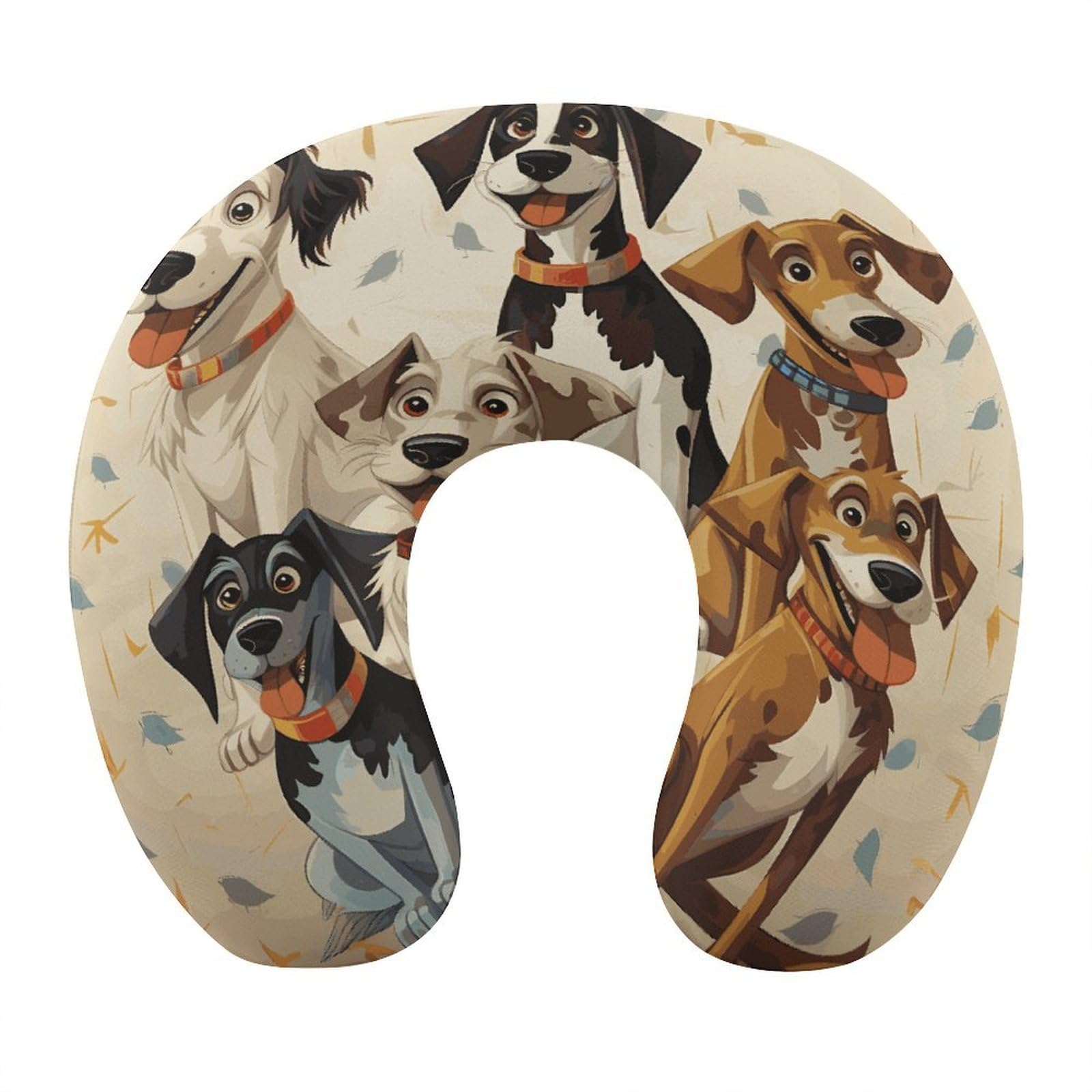Btcowzrv Style Hound Dogs U Shaped Neck Pillow Travel Pillows