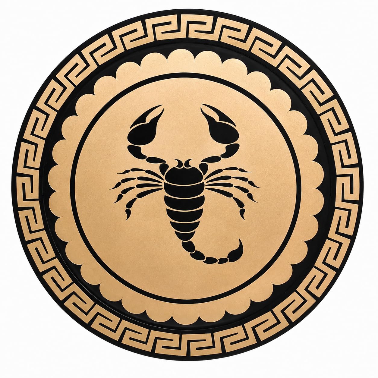 Nautical Replica Hub Scudo vichingo dipinto a mano, in legno massiccio, stile antico, con scritta in lingua inglese "Scor