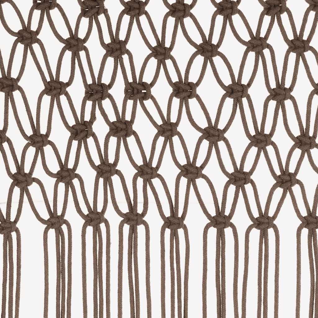 Rideau en macramé taupe 140 x 240 cm