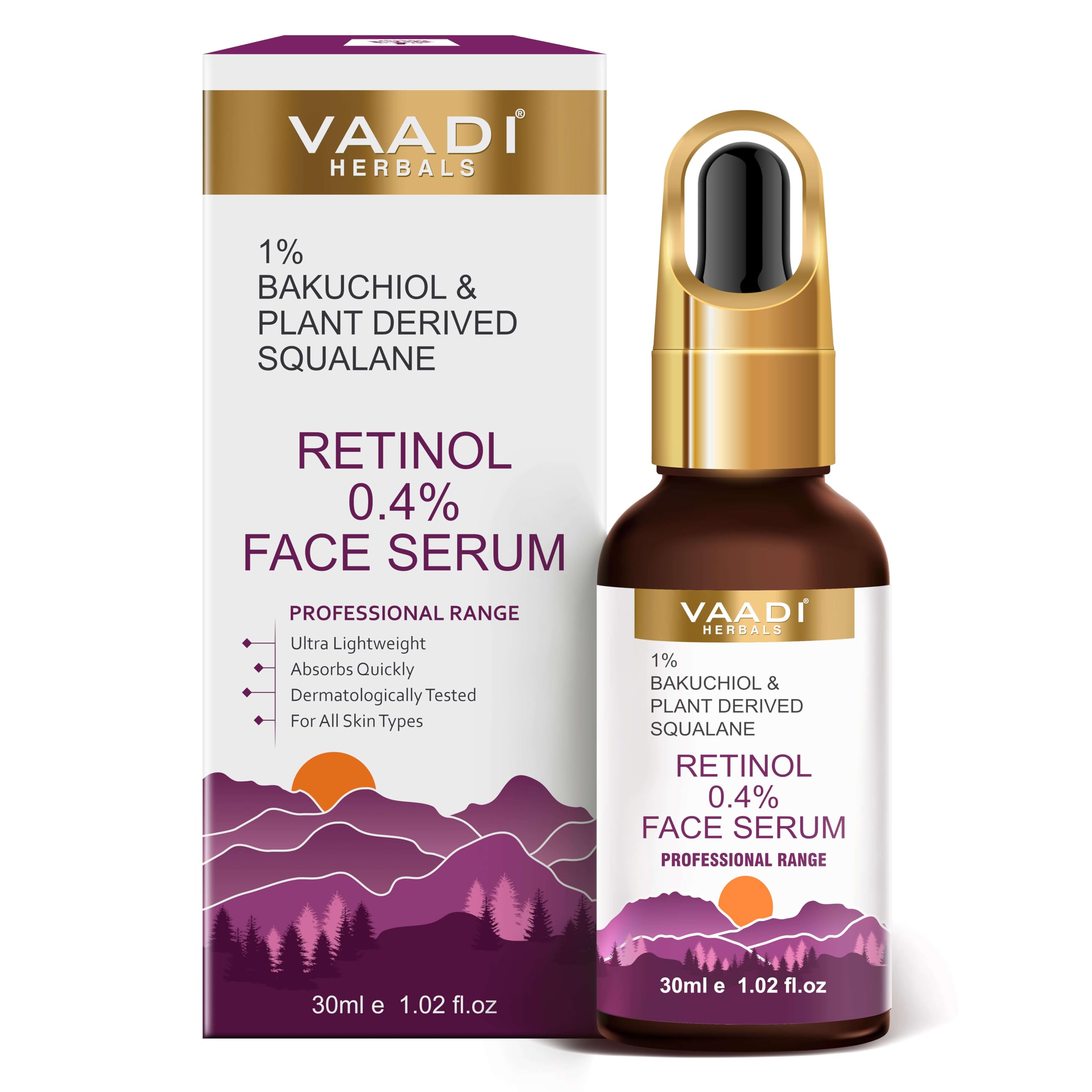 Vaadi Herbals Retinol 0.4% Face Serum With 1% Baluchiol & Plant Derived Squalane