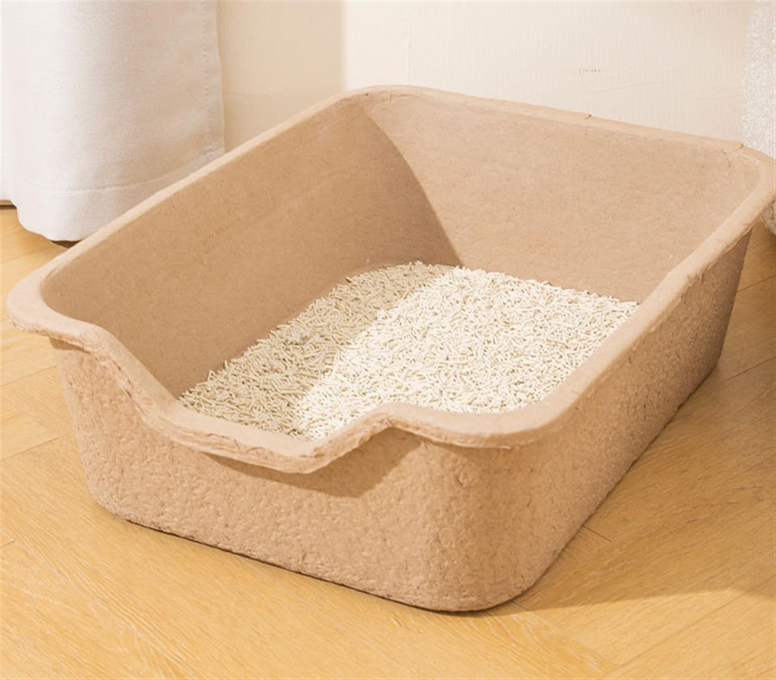 Toilette per Gatti, Lettiera per Gatti USA E Getta Lettiera per Gatti Aperta Padella Semi Chiusa Lettiera per Gattini con Lato Alto E Profondo Gatto Toilette(5pcs)