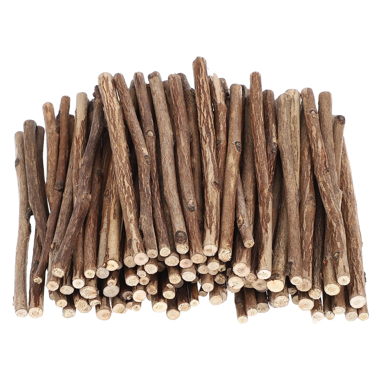 WINOMO Wood Sticks for Crafts Craft Wood Sticks Long 10cm 0.3-0.5CM 100pcs for Crafting Log Cabin Kit Wood Craft Sticks Wooden Sticks for Crafts Sticks Fake Logs Craft Sticks Large Craft