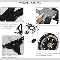 Vista 4 de Adjustable 2-Wheel Dog Wheelchair with Full Back Leg Support, Lightweight Pet Cart for Sports Rehab, Ideal for Small to Medium Dogs, Enhanced
