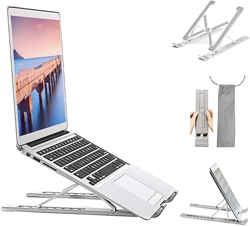 Soporte para computadora portátil para escritorio, soporte ergonómico de refrigeración para computadora, soporte ajustable mejorado, soporte