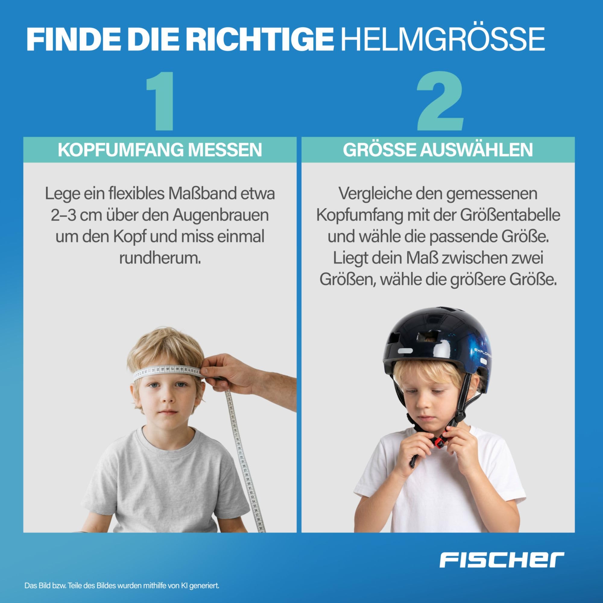 FISCHER BMX Casco da bicicletta per bambini, casco da bicicletta, casco Dirt Bike Plus con fanale posteriore a LED integrato