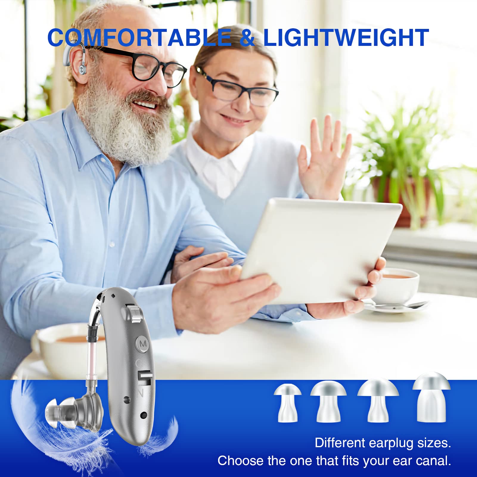 Hearing Aids for Adults Seniors, Rechargeable BTE (Behind The Ear