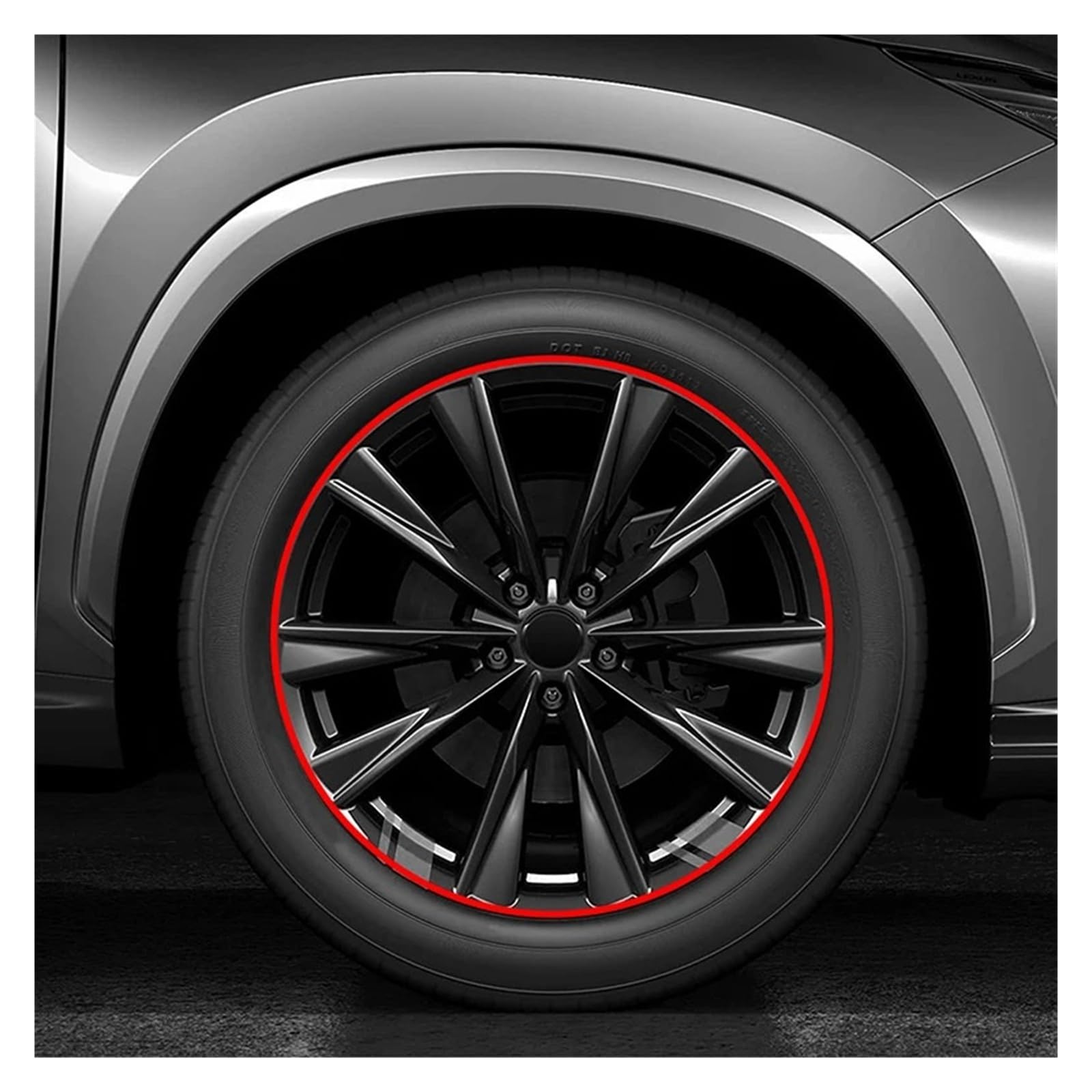 8M Car Rim Protector Strip Wheel for Edge Guard Tire Protection Decorative(8m-Black)
