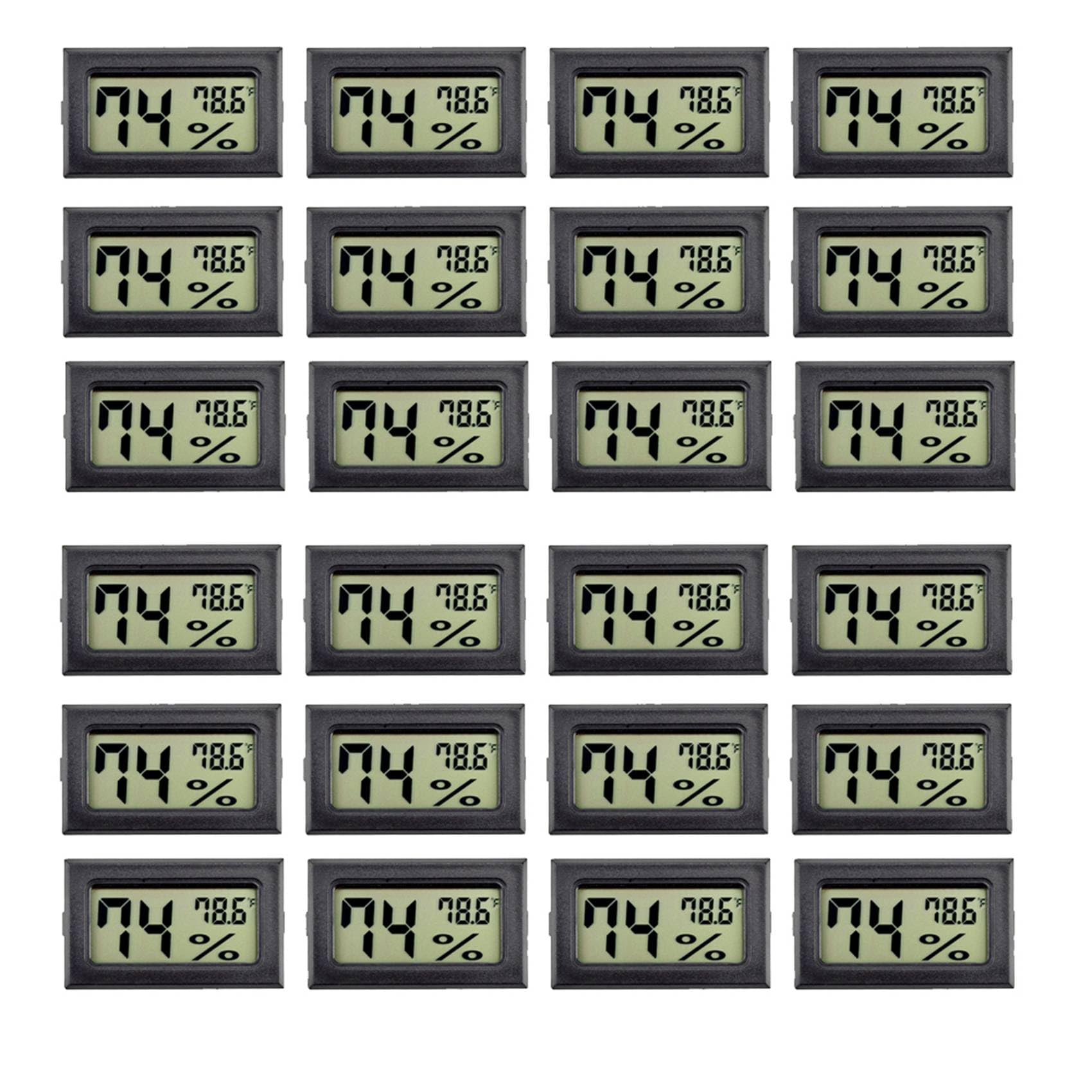 Jnchdghwa 24Pack Mini Hygrometer Indoor Humidity Meter Hygrometer Digital Thermometers Humidity with (℉) for Greenhouse, Garden