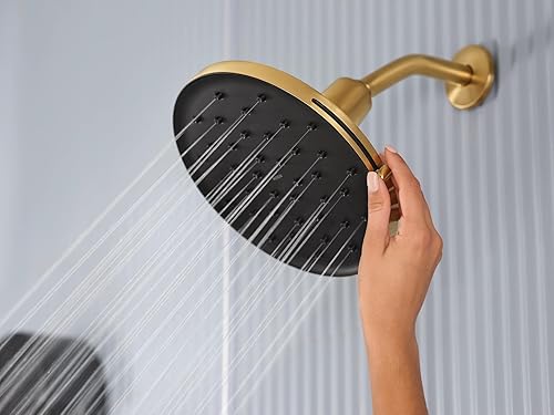 Miniatura 5 de Moen Verso 220R3EPBG - Cabezal de pulverización de 1.75 gpm de diámetro, ajustable de 9 pulgadas de diámetro, color dorado cepillado