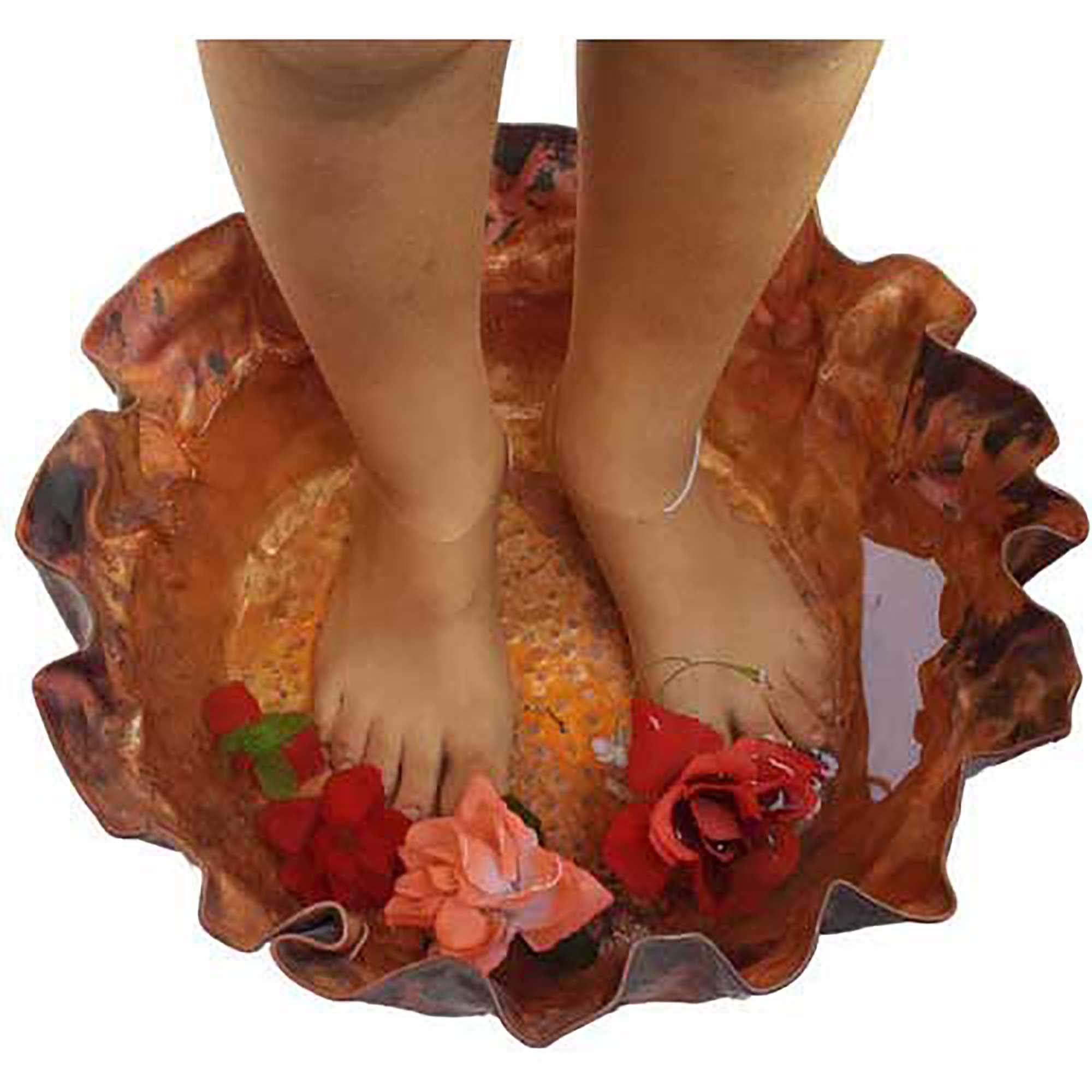 Artistic Copper Foot Tub Basin Wash Soak Spa Beauty Salon Massage Pedicure Bowl