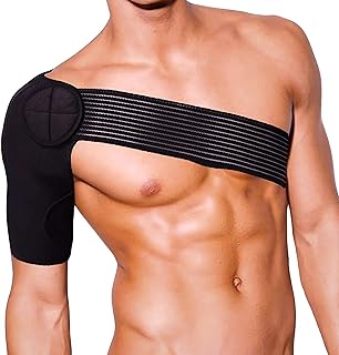 EZONEDEAL Shoulder Brace Adjustable Compression Sleeve Tendonitis Dislocation Torn Rotator Cuff Men Women, Gym Sports Care...
