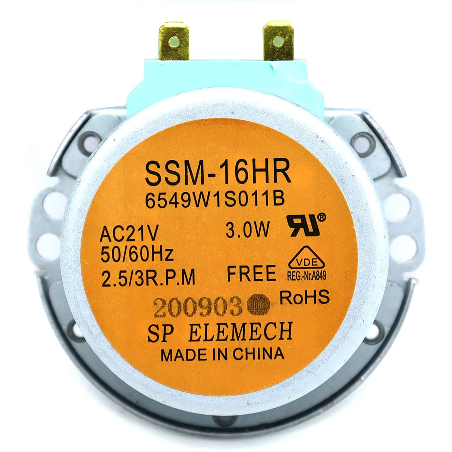 [What's Up?] 6549W1S011B Motor 6549W1S011B New OEM Produced for LG Microwave Turntable Motor Replacement Part, AC21V 50/60Hz 3.0W 2.5/3 RPM