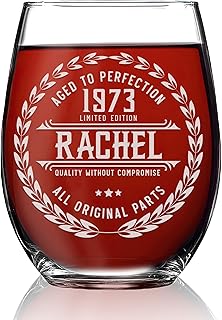 Birthday Gifts for Women - Personalized Wine Glass - Funny Novelty Woman Gift Ideas - Customizable Decorations for Her, Wife, Friend - Unique Birthday Present for Her Birthday Gift