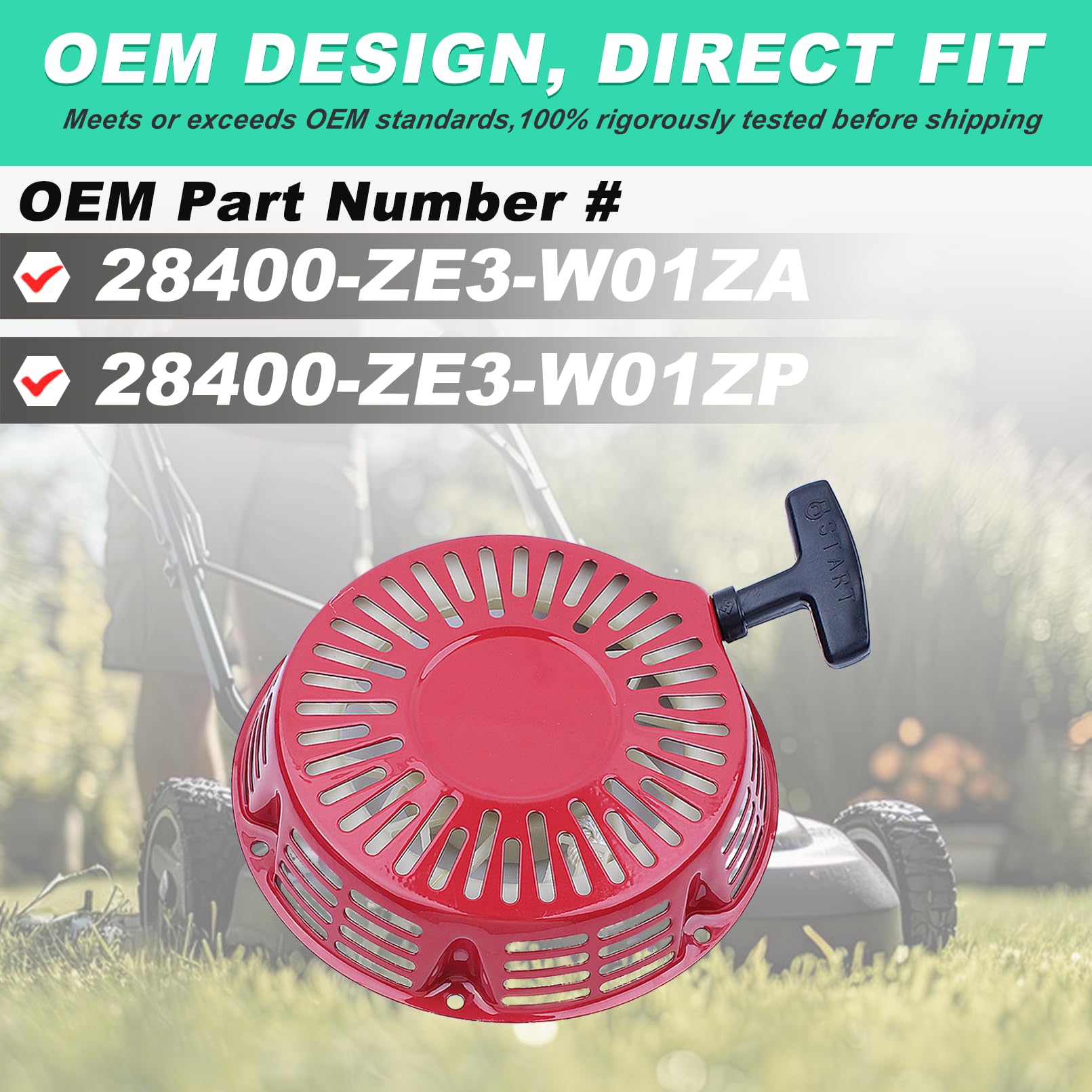 Avviamento a Strappo per Honda GX390 GX340 e 11CV 13CV 18CV 20CV Motore, ADEFOL Avviatore Manuale + Corda e Coppa di Avviamento Parti di Ricambio Durevole Recoil Starter Accessori